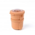 2 in 1 yogurt container with Amuse cutlery - orange 2 in 1 yogurt container with Amuse cutlery - orange