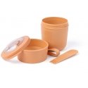 2 in 1 yogurt container with Amuse cutlery - orange 2 in 1 yogurt container with Amuse cutlery - orange