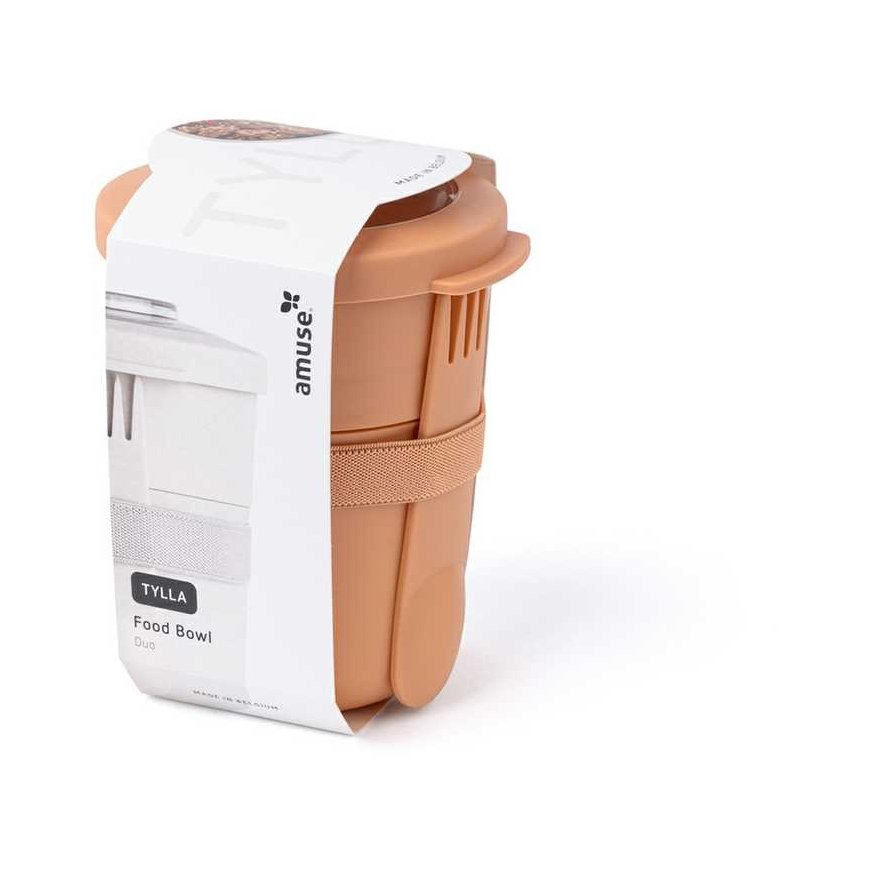2 in 1 yogurt container with Amuse cutlery - orange – 3