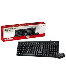 Genius KM-100SE COPILOT, komplektas klaviatūra su optyczną myszką, CZ/SK, su laidu (USB), juoda