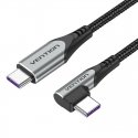 Vention TAKHF USB-C to USB-C 5A angle cable (gray) Vention TAKHF USB-C to USB-C 5A angle cable (gray)