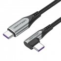 Vention TAKHF USB-C to USB-C 5A angle cable (gray) Vention TAKHF USB-C to USB-C 5A angle cable (gray)