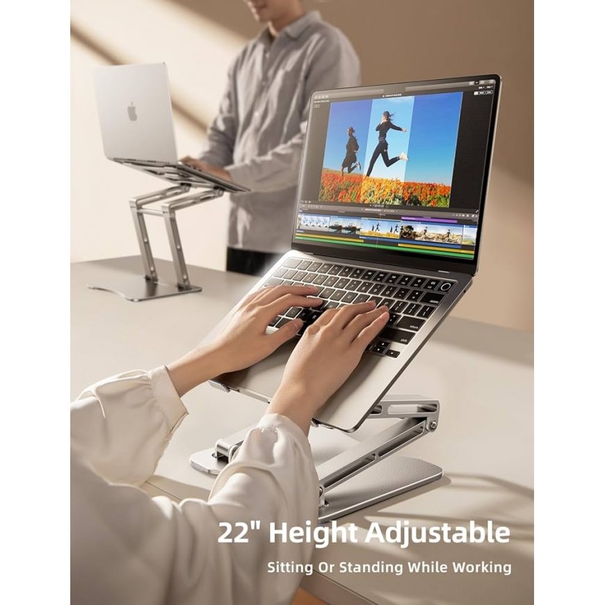 Up Up Manually Adjustable Sit-Stand Desk Loki, black 1/1 – 2