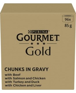 PURINA GOURMET GOLD Pieces in sauce Mix of 4 flavors - wet cat food - 96x85g
