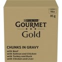 PURINA GOURMET GOLD Pieces in sauce Mix of 4 flavors - wet cat food - 96x85g PURINA GOURMET GOLD Pieces in sauce Mix of 4 flavors - wet cat food - 96x85g