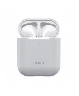 Apple Silica Series Ultra-Thin Silicone Protector Case for AirPods 1/2 Grey