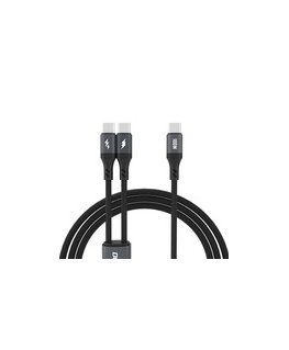 Dudao L3F 2in1 Cable 100W 1.2m 2 x USB-C - Black