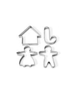 Gingerbread mould set of 4 in blister 28 x 19 x 2 cm