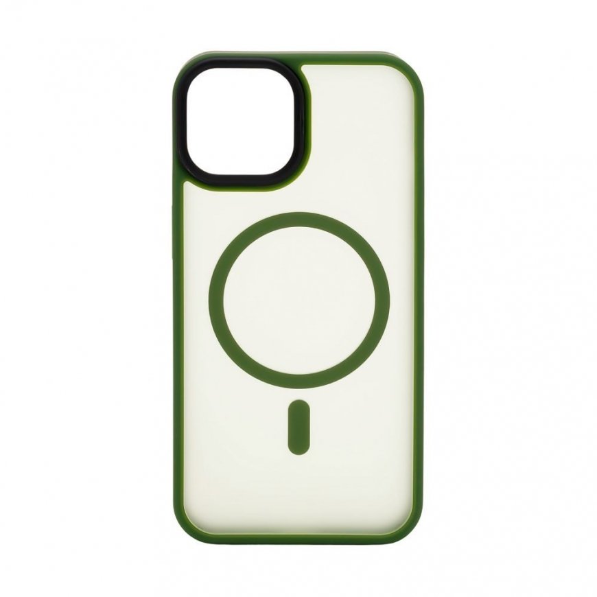 Apple iPhone 15 Hybrid Case With MagSafe PC+TPU Green
