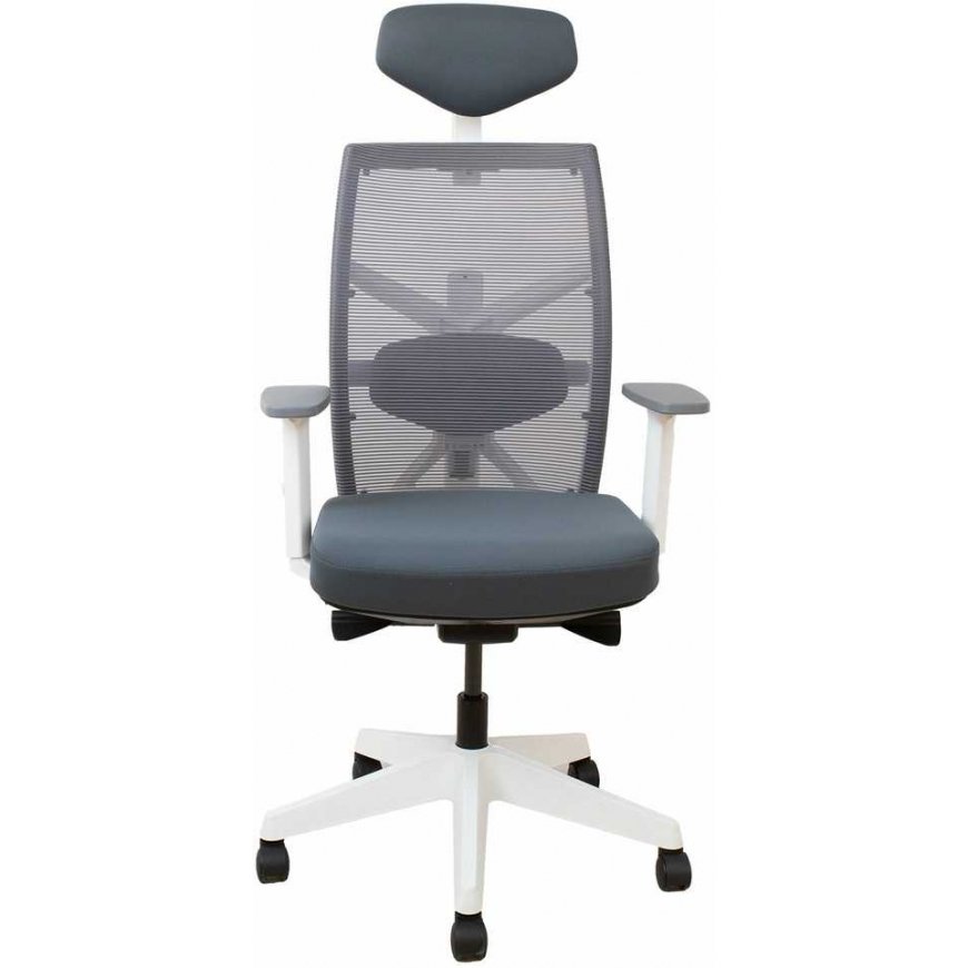Office chair TUNE gray with white frame – 2