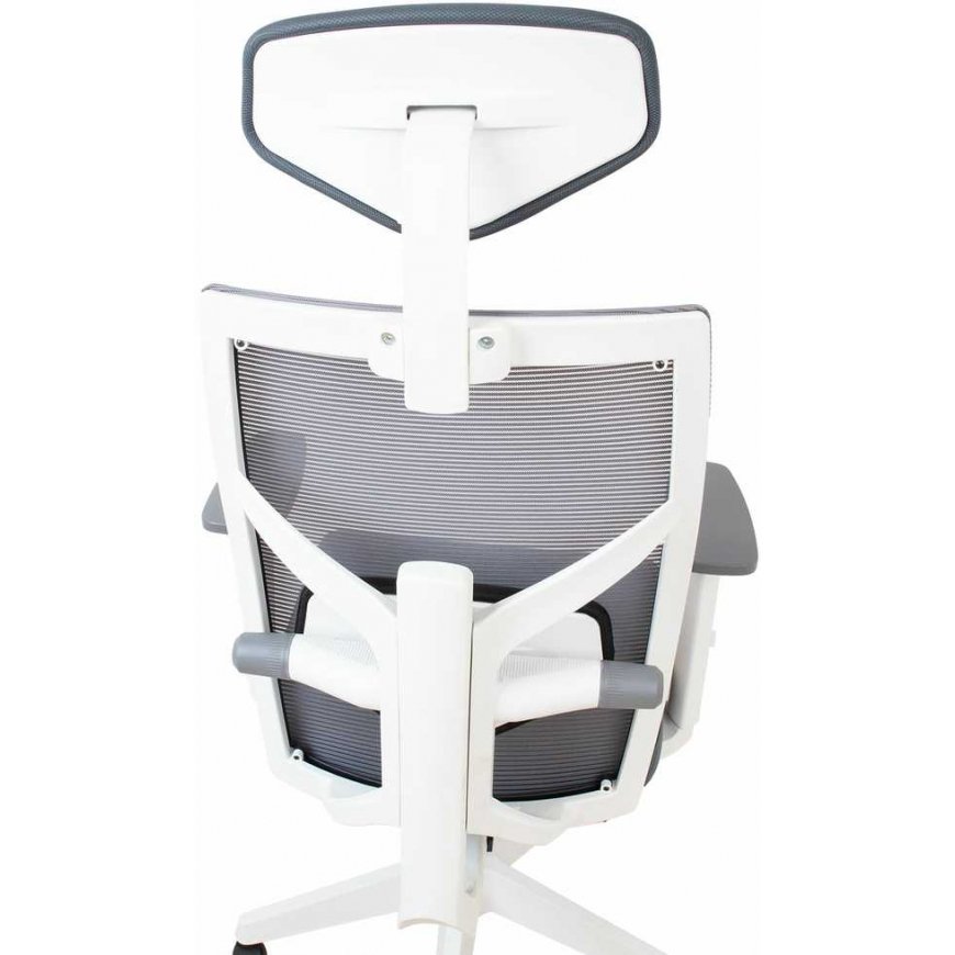 Biuro kėdė TUNE pilkas with baltas frame – 5
