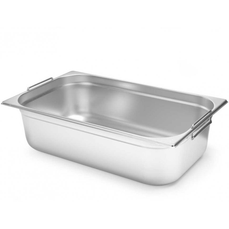 Hendi Container GN 1/1 with retractable handles, 28L, stainless steel – 2