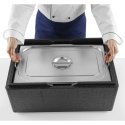 Hendi Container GN 1/1 with retractable handles, 28L, stainless steel Hendi Container GN 1/1 with retractable handles, 28L, stainless steel