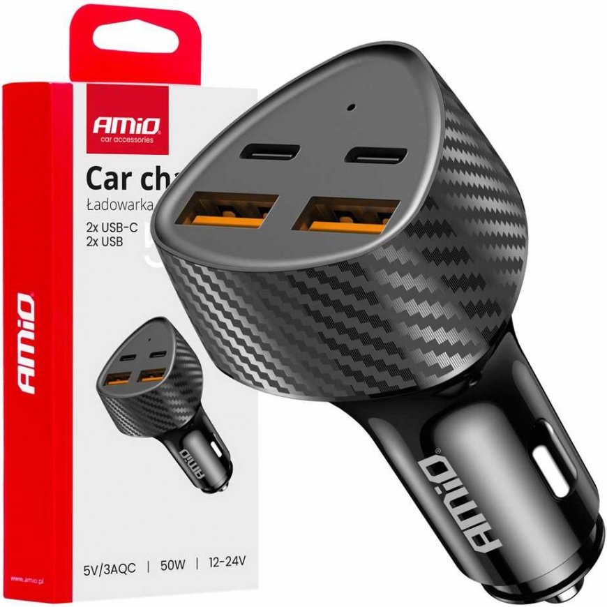AMiO Car charger 50w 2x usb-a