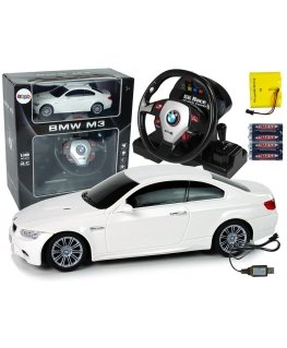 Lean Cars Radijo bangomis valdomas BMW M3 baltas 1:18