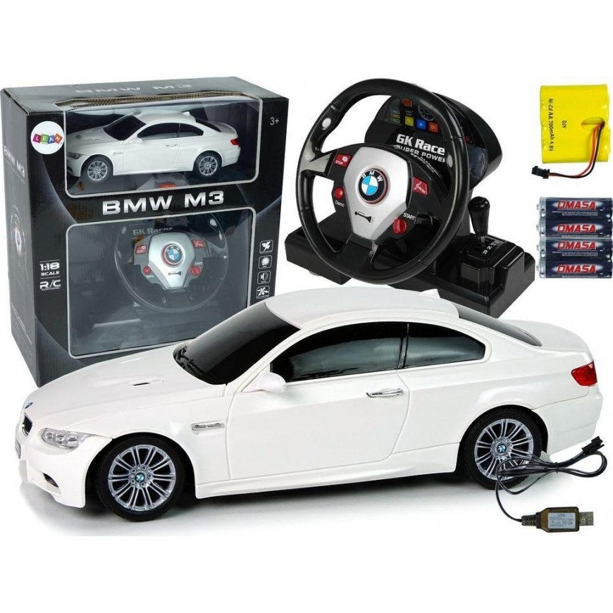 Lean Cars Radio Controlled BMW M3 White 1:18 – 2
