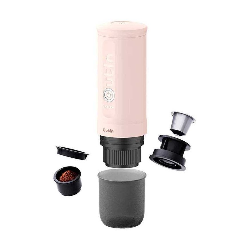 Kavos aparatas Outin Nano 7500 mAh nešiojamasis kavos virimo aparatas (rožinis) – BCRF ribotas leidimas – 5