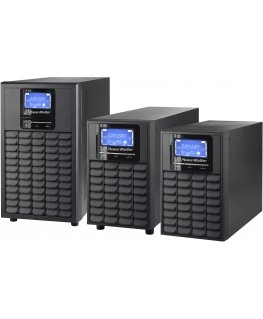 PowerWalker VFI 3000C LCD UPS-virtalähde Taajuuden kaksoismuunnos (verkossa) 3 kVA 2400 W 4 AC-pistorasia(a)