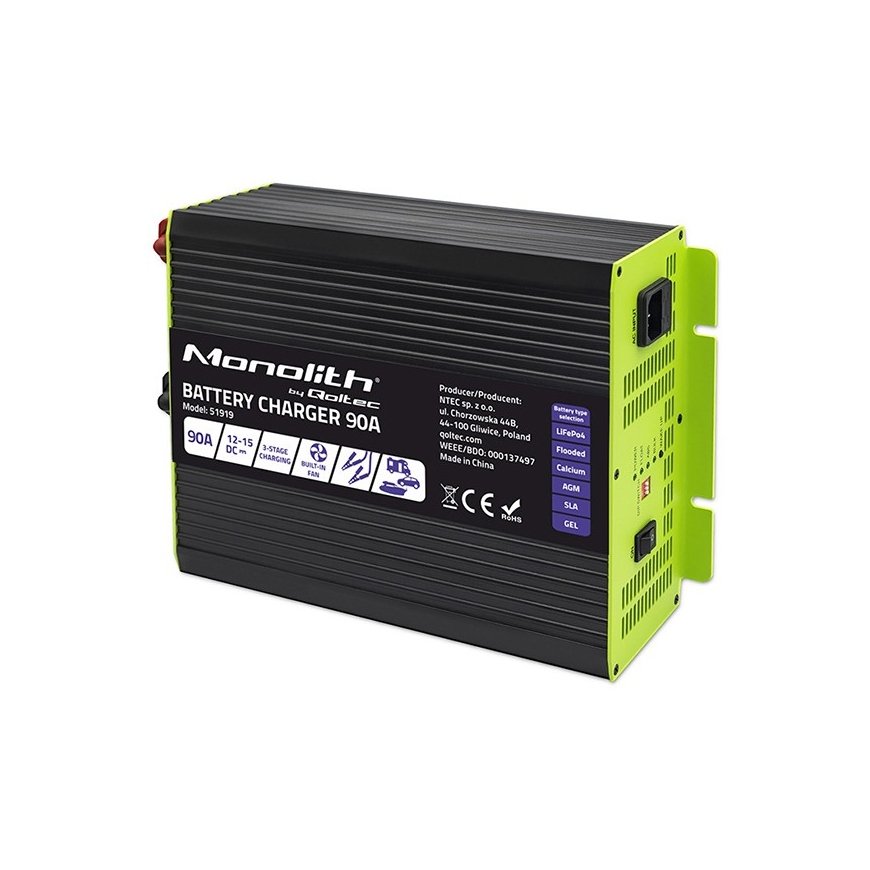Qoltec Charger for LiFePO4 AGM GEL