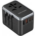 Vention FJFB0 GaN 2xUSB-C 2xUSB-A universal travel adapter 65W (black) Vention FJFB0 GaN 2xUSB-C 2xUSB-A universal travel adapter 65W (black)