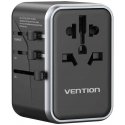 Vention FJFB0 GaN 2xUSB-C 2xUSB-A universalus kelioninis adapteris 65W (juodas) Vention FJFB0 GaN 2xUSB-C 2xUSB-A universalus kelioninis adapteris 65W (juodas)