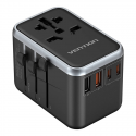 Vention FJFB0 GaN 2xUSB-C 2xUSB-A universal travel adapter 65W (black) Vention FJFB0 GaN 2xUSB-C 2xUSB-A universal travel adapter 65W (black)