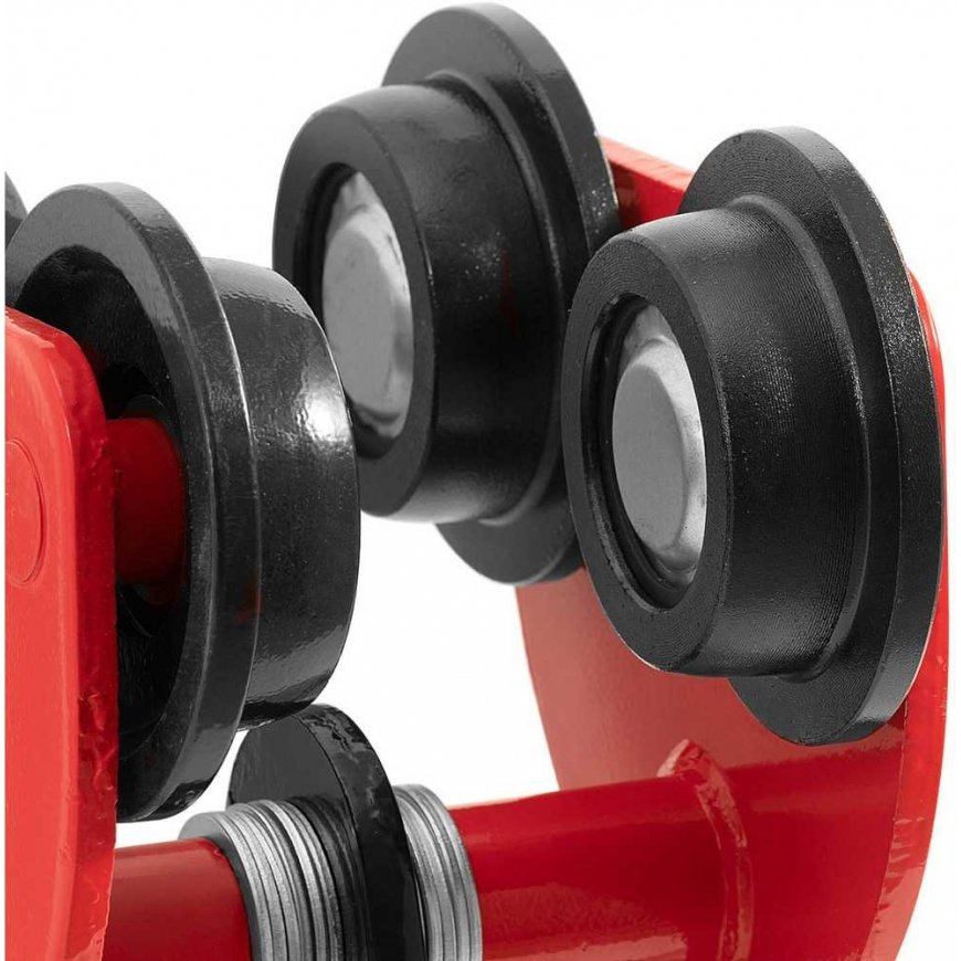 Steinberg Systems Pakabinamas bėginis vežimėlis 1000 kg, raudona/juoda – 4