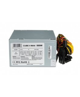 iBox CUBE II virtalähdeyksikkö 500 W 20+4 pin ATX ATX Hopea
