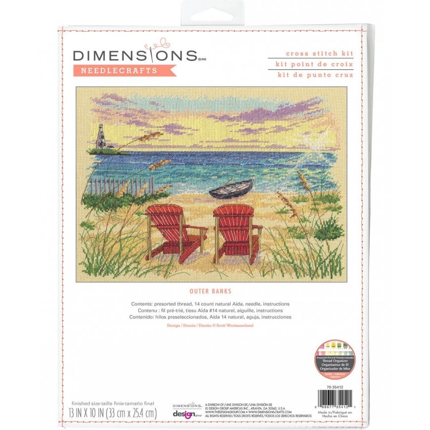 DIMENSIONS Simplicity Creative Corp Cross Stitch Kit Outer Banks D70-35412 – 3