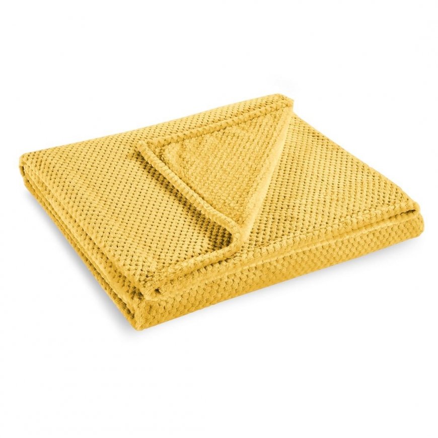 DecoKing Blanket HENRY MUSTARD 150x200 – 2