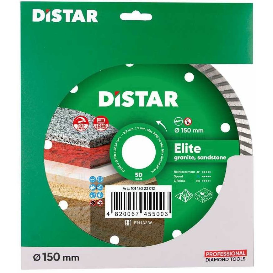 DISTAR TARCZA DIAMENTOWA ELITE 150 x 2.2 x 22.23mm TURBO – 2