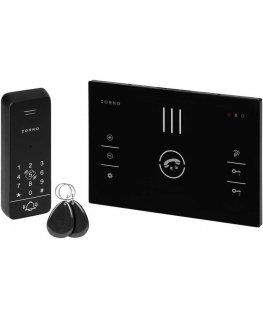 Orno SANDI, single family intercom kit, handsetless, 2-wire, encoder, RFID, black