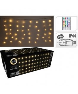Christmas Decoration TREE LIGHTS LIGHT CURTAIN OUTDOOR/INTERNAL 120 LED 300X60CM WITH REMOTE CONTROL WARM BALTA