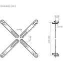 Adapter for monitors without holes according to the VESA Maclean standard, black, 17"-32", max. 10 kg, MC-990
