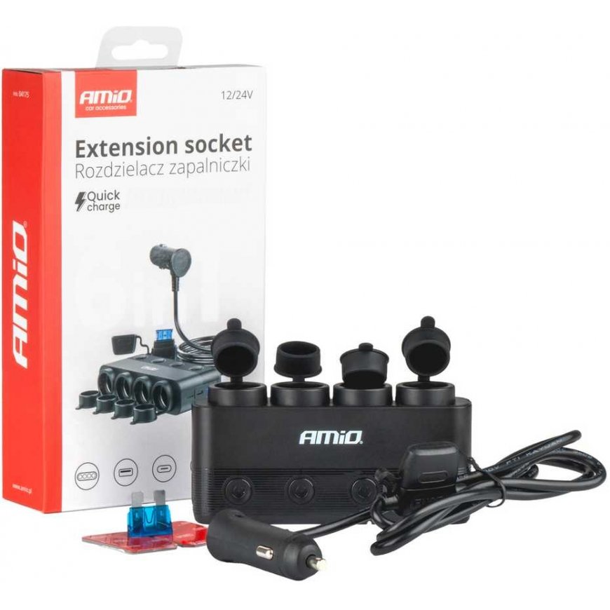 AMiO Cigarette lighter socket splitter pd30w