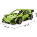 Klocki konstrukcyjne CaDA Samochód Wyścigówka with disc drive Pull-back green Auto Wyścigowe Legend Sports Car 387 parts Klocki konstrukcyjne CaDA Samochód Wyścigówka with disc drive Pull-back green Auto Wyścigowe Legend Sports Car 387 parts