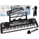 Lean Toys Klaviatūra su mikrofonu Muzikinis instrumentas Juoda