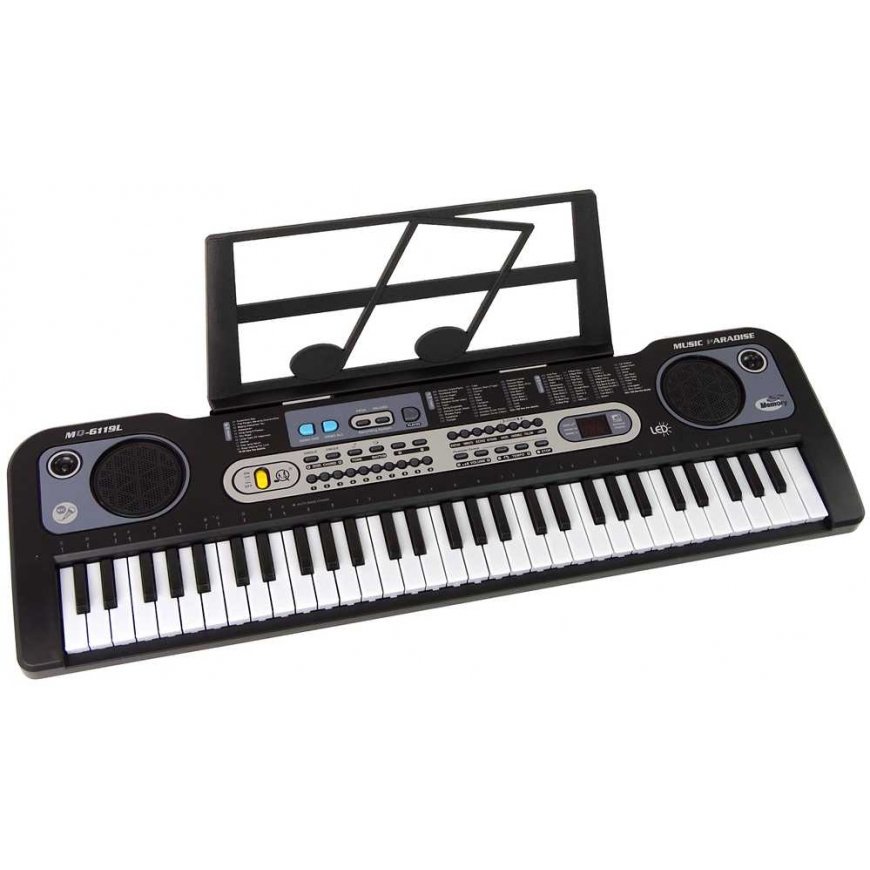 Lean Toys Klaviatūra su mikrofonu Muzikinis instrumentas Juoda – 2