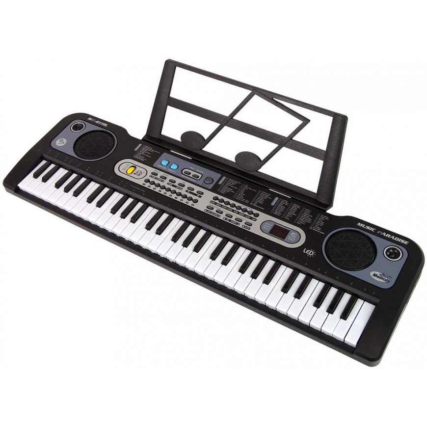 Lean Toys Klaviatūra su mikrofonu Muzikinis instrumentas Juoda – 3