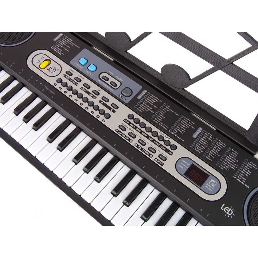 Lean Toys Keyboard with Microphone Musical Instrument Black – 5