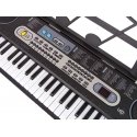 Lean Toys Klaviatūra su mikrofonu Muzikinis instrumentas Juoda