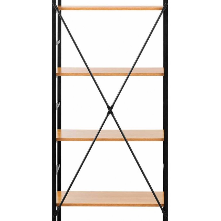 Frommstarck Knygų lentyna, 6 lentynos, 150 kg, juoda/geltona – 5