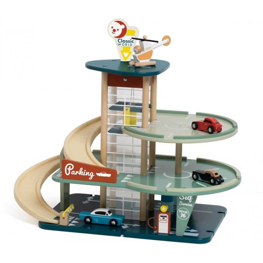 CLASSIC WORLD Multi-storey car park Cars Helicopter Distributor Car wash + accessories – 2
