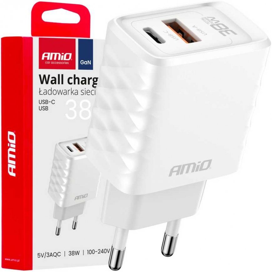 AMiO Fast charging gan 38w USB-A