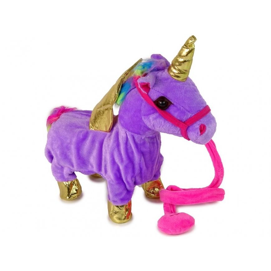Lean Toys Mascot Horse Interactive Unicorn Purple Gold Wings – 3