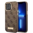 Guess PU 4G MagSafe Compatible Case for iPhone 14 Pro Brown Guess PU 4G MagSafe Compatible Case for iPhone 14 Pro Brown