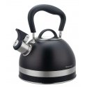 Kettle with whistle, 1.8L, stainless steel, black, KINGHoff