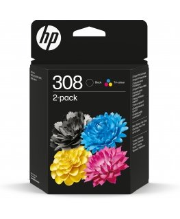 HP 308 Black/Tri-color ink cartridge, double pack