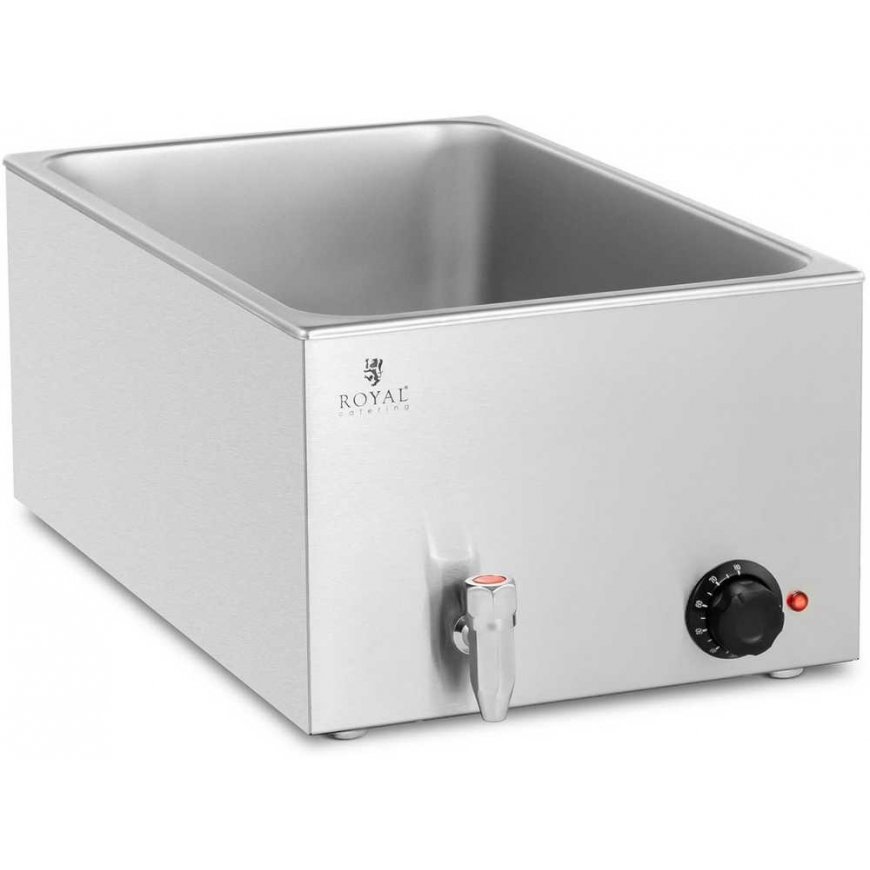 Royal Catering Bain-marie electric heater with tap for GN 1/1 containers 600 W – 2