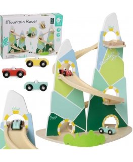 Classic World Wooden Track Block with Car "Mountain Race"